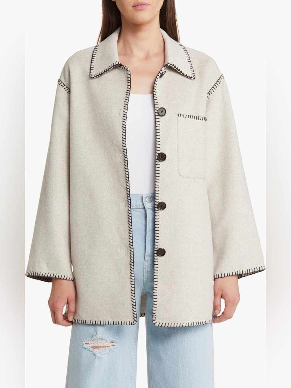 Like New Rails Odyssey Whipstitch Wool Blend Jacket S